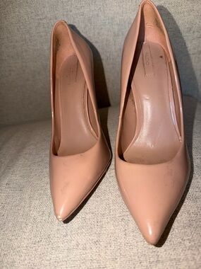 ALDO Blush Pink Patent Pointed-Toe Pumps